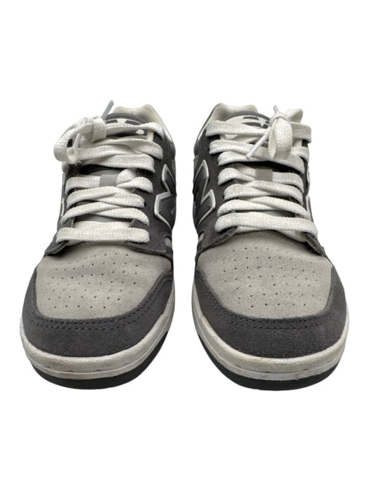 New Balance Shoe Size 7.5 White & Grey Leather Low Top lace up Sneakers White & Grey / 7.5