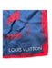 Louis Vuitton Red, Blue, White Silk Floral scarf Red, Blue, White