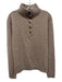 Alice Walk Size L Taupe Brown Cashmere Long Sleeve 1/2 Button Sweater Taupe Brown / L