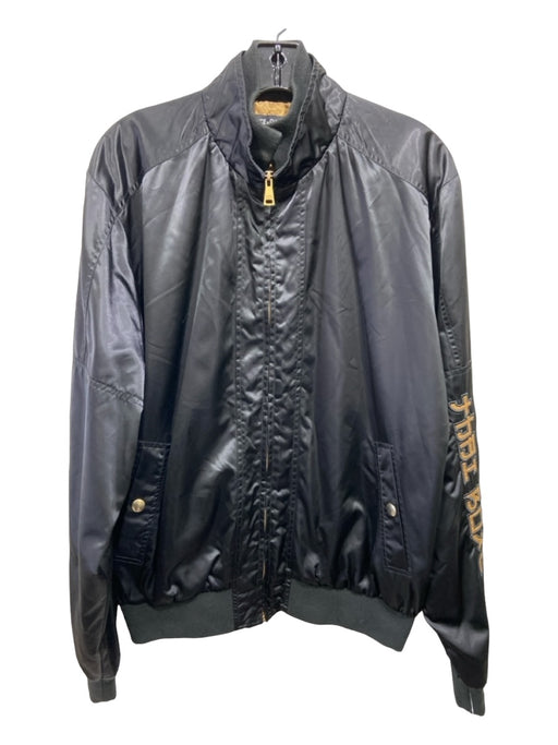 Dolce & Gabbana Size 54 black & gold Nylon Textured Men's Jacket 54