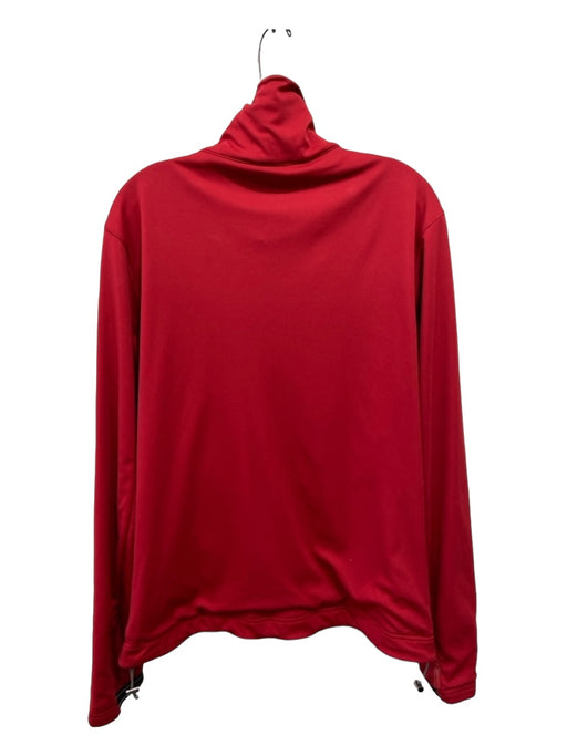 Prada Size XL Red & Grey Polyester Solid Zipper Men's Jacket XL