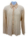 Jean Paul Gaultier Size Est M Pink Lace Button Up Collared Long Sleeve Shirt Est M