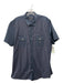 Gucci AS IS Size 44 Navy Cotton Blend Holes Button Down Men's Short Sleeve 44