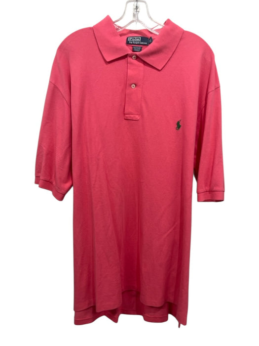 Ralph Lauren Size XLT Pink Cotton Solid Polo Men's Short Sleeve Pink / XLT
