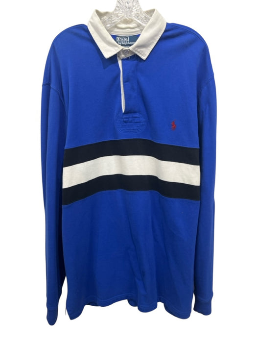 Ralph Lauren Size XLT Blue, Black & White Cotton Button Down Long Sleeve Shirt Blue, Black & White / XLT