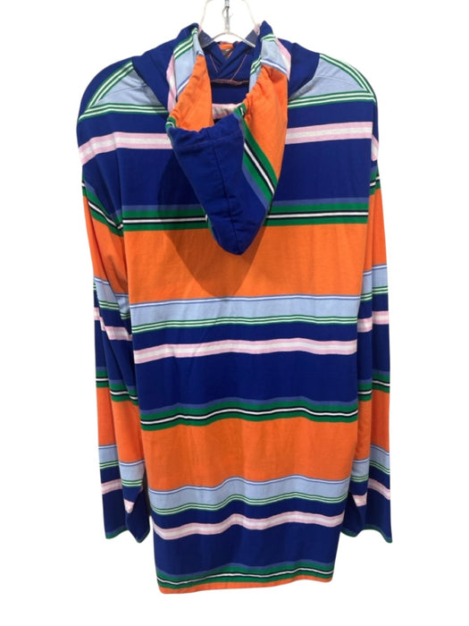 Polo Size XLT Orange & Multi Cotton Striped Hoodie Men's Jacket Orange & Multi / XLT