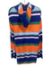Polo Size XLT Orange & Multi Cotton Striped Hoodie Men's Jacket Orange & Multi / XLT