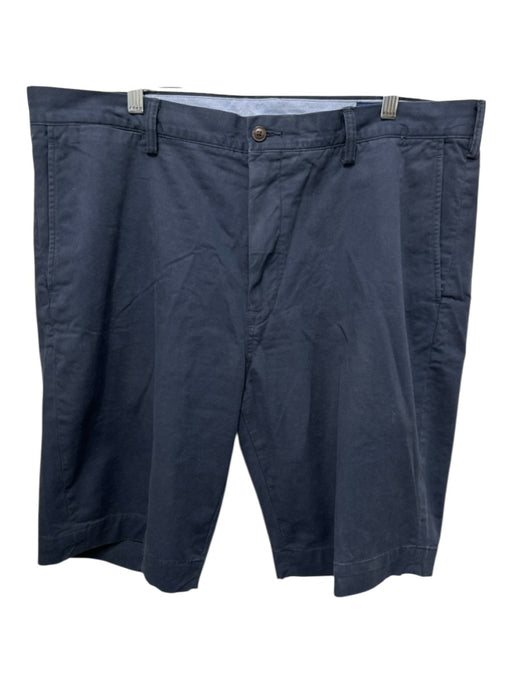 Polo Size 38 Navy Blue Cotton Solid Zip Fly Men's Shorts Navy Blue / 38