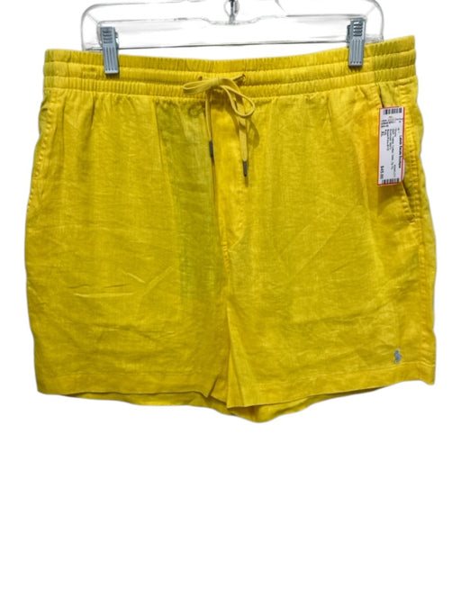 Polo NWT Size XL Yellow Cotton Solid Zip Fly Men's Shorts Yellow / XL