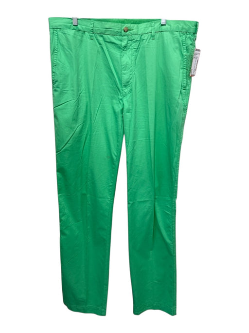Polo Size 38 Green Cotton Solid Zig Zag Men's Pants Green / 38
