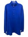 Polo Size XLT Blue Cotton Solid Quarter Zip Men's Long Sleeve Shirt Blue / XLT