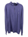 Polo Size XLT Purple Cotton Solid Quarter Zip Men's Long Sleeve Shirt Purple / XLT
