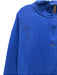 Polo Size XLT Blue Cotton Solid Quarter Zip Men's Long Sleeve Shirt Blue / XLT