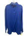 Polo Size XLT Blue Cotton Solid Quarter Zip Men's Long Sleeve Shirt Blue / XLT
