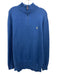 Polo Size XLT Blue Cotton Blend Solid Quarter Zip Knit Men's Sweater Blue / XLT