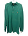 Polo Size XLT Green Cotton Solid Quarter Zip Men's Long Sleeve Shirt Green / XLT