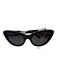 Balenciaga Black Print Acetate Logo Cat Eye Wide Arms Sunglasses Black Print