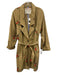 Cartonnier Size L Khaki Beige & Multi Cotton Floral Embroidered Pockets Coat Khaki Beige & Multi / L