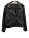 Blank NYC Size M Black & Silver Faux Leather Exposed Zip Silver Snaps Jacket Black & Silver / M