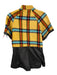 Isle Size M Mustard Yellow & Multi Acrylic Blend Plaid 1/2 Sleeve Pockets Jacket Mustard Yellow & Multi / M