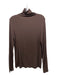 Adriano Goldschmied Size XL Brown Lyocell Turtleneck Ribbed Long Sleeve Top Brown / XL