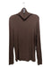 Adriano Goldschmied Size XL Brown Lyocell Turtleneck Ribbed Long Sleeve Top Brown / XL