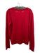 Theory Size XL Red Cashmere V Neck Long Sleeve Sweater Red / XL