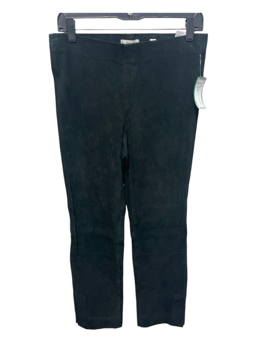 Vince Size L Black Suede Stretch Slim Fit Pants Black / L