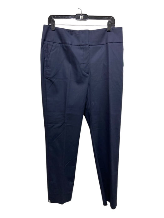 Peserico Size XL/50 Navy Blue Cotton Hook & Zip Mid Rise Tapered Pants Navy Blue / XL/50