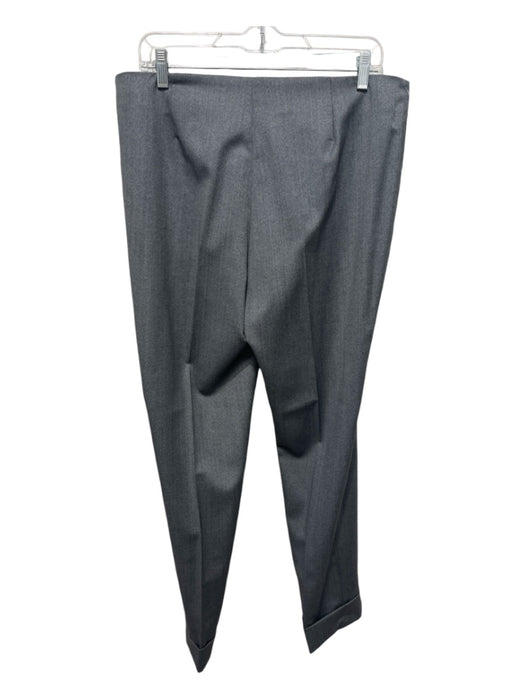 Peserico Size XL/50 Gray Wool Blend Side Zip Mid Rise Cuffed Tapered Pants Gray / XL/50