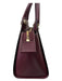 Michael Kors Burgundy Red Saffiano Leather Rolled Handle Structured Zip Top Bag Burgundy Red / M