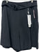 Akris Punto Size 12 Black Viscose & Linen Belted Front Pockets Pleated Shorts Black / 12