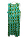 Tuckernuck Size XL Green, Aqua & Sage Cotton Sleeveless Tie Dye V Neck Dress Green, Aqua & Sage / XL
