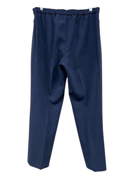 Theory Size 10 Navy Blue Triacetate Elastic Waist Side Zip High Rise Pants Navy Blue / 10