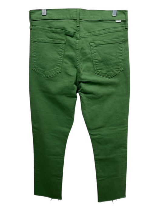 Mother Size 34 Green Wash Cotton Denim Straight Jeans Green Wash / 34