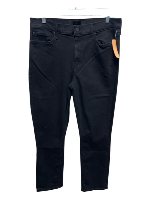Mother Size 33 Black Wash Cotton Denim Straight Jeans Black Wash / 33