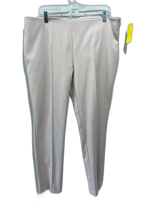 Akris Size 14 Beige Pink Cotton Blend Side Zip Trouser Pintuck Detail Pants Beige Pink / 14