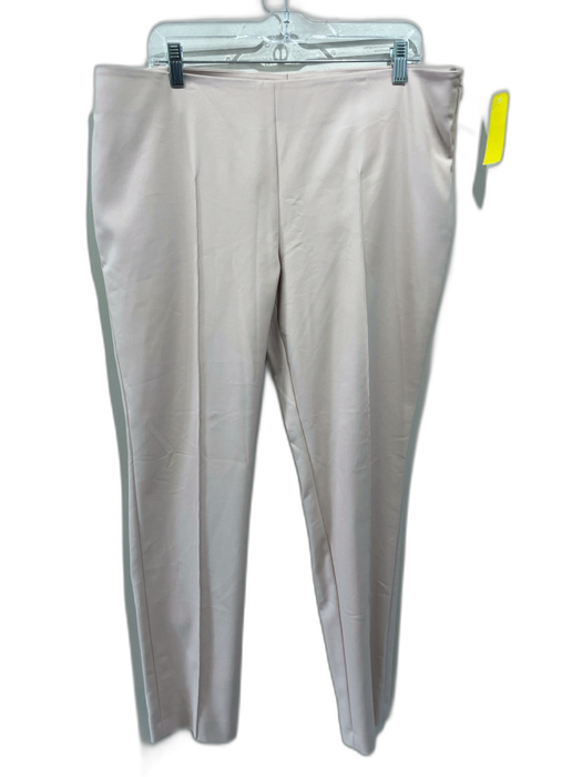 Akris Size 14 Beige Pink Cotton Blend Side Zip Trouser Pintuck Detail Pants Beige Pink / 14