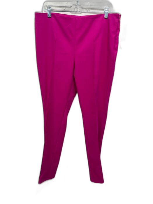 Akris Size 12 Hot pink Cotton Blend Side Zip Trouser Pintuck Detail Pants Hot pink / 12