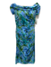Carolina Herrera Size L Blue & Green Polyamide Blend Abstract Floral Dress Blue & Green / L