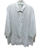 WHYCI Size 50 White Linen Floral Eyelet 3/4 Sleeve Button Up Shirt Top White / 50