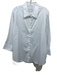 The Shirt Rochelle Behrens Size 2XL White Cotton Blend 3/4 Sleeve Collared Top White / 2XL