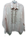 Bella Tu Size XL Pink & Gold Linen Long Sleeve Beaded Blouse Top Pink & Gold / XL