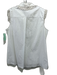 Akris Punto Size 14 White Cotton Sleeveless Trim Detail Blouse Top White / 14