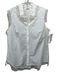 Akris Punto Size 14 White Cotton Sleeveless Trim Detail Blouse Top White / 14