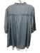 ME + EM Size 14 Blue Cotton Short Puff Sleeve Pintuck Buttons Top Blue / 14