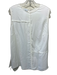 Akris Punto Size 14 White Lyocell Sleeveless Fringe Back Zip Top White / 14