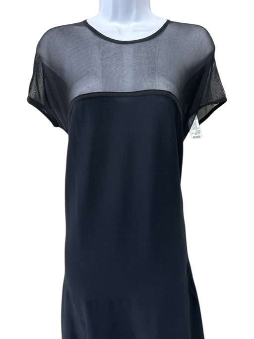 Ralph Lauren Purple Size L Black & Navy Blue Viscose & Nylon Short Sleeve Dress Black & Navy Blue / L
