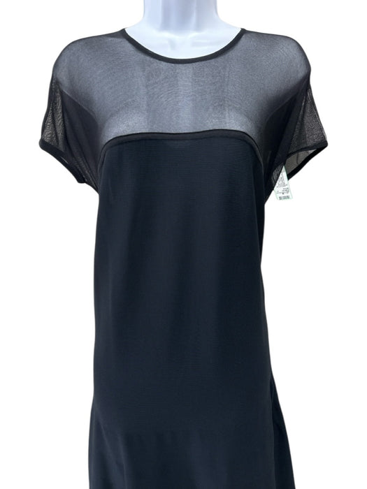 Ralph Lauren Purple Size L Black & Navy Blue Viscose & Nylon Short Sleeve Dress Black & Navy Blue / L