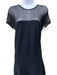 Ralph Lauren Purple Size L Black & Navy Blue Viscose & Nylon Short Sleeve Dress Black & Navy Blue / L